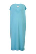 画像をギャラリービューアに読み込む, Cashmere Knit Nosleeve V Neck Dress | Sea Blue