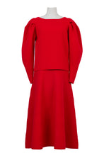 Load image into Gallery viewer, Cashmere Wool Knit Flare Skirt | Pearl