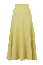 Load image into Gallery viewer, Cashmere Wool Knit Flare Skirt | Citrine