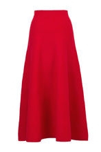 Load image into Gallery viewer, Cashmere Wool Knit Flare Skirt | Ruby