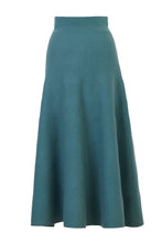 Load image into Gallery viewer, Cashmere Wool Knit Flare Skirt | Sage