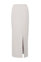 Load image into Gallery viewer, Cashmere Wool Knit Slit Long Skirt | Pearl