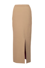 Load image into Gallery viewer, Cashmere Wool Knit Slit Long Skirt | Ecru