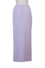Load image into Gallery viewer, Cashmere Wool Knit Slit Long Skirt | Ecru