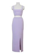 Load image into Gallery viewer, Cashmere Wool Knit Slit Long Skirt | Pearl