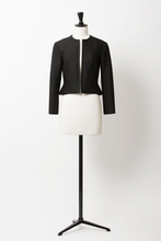 Load image into Gallery viewer, Collarless Shaped Jacket | Noir
