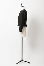 Load image into Gallery viewer, Collarless Shaped Jacket | Noir