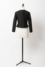 Load image into Gallery viewer, Collarless Shaped Jacket | Noir