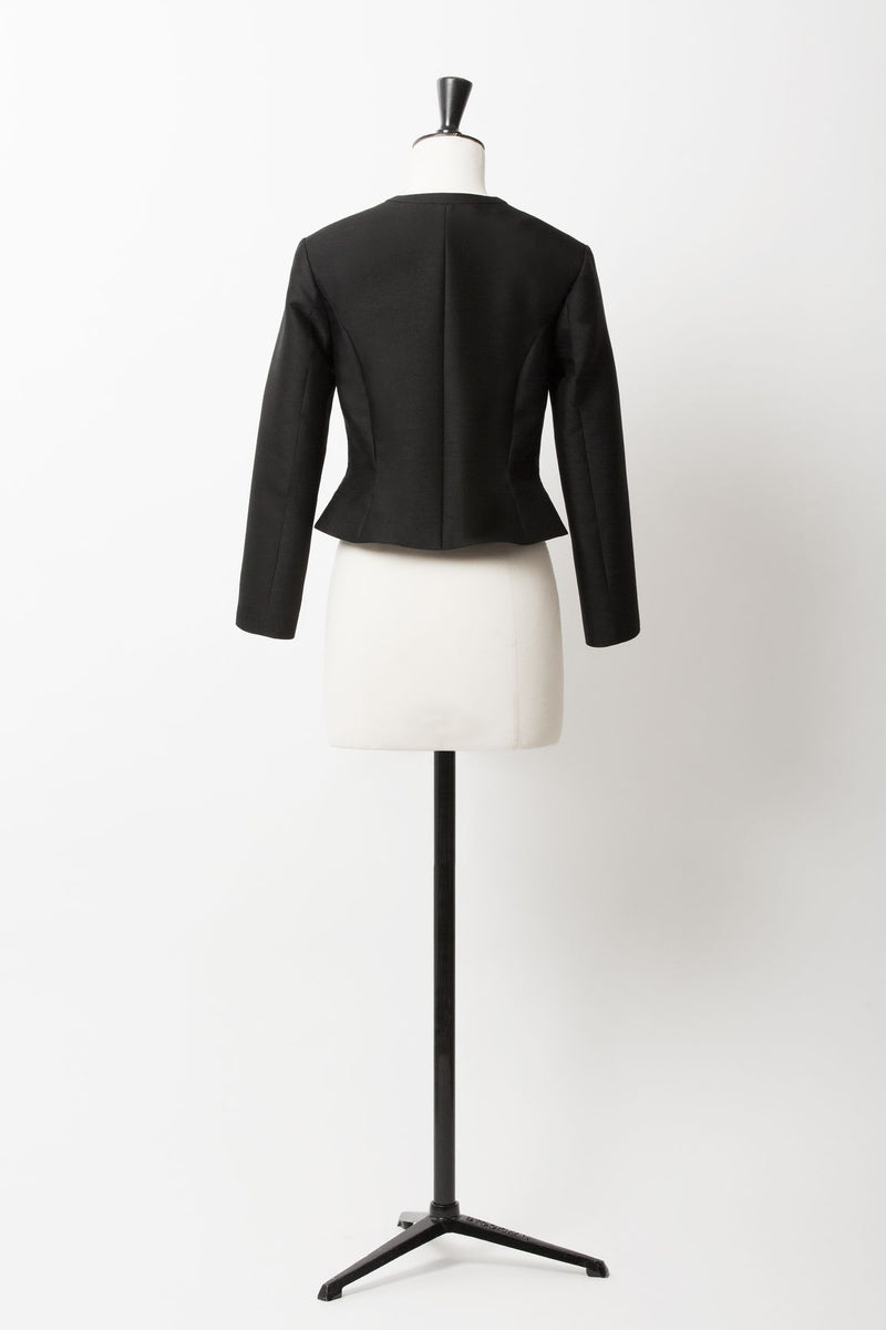 Collarless Shaped Jacket | Noir – MYLAN ONLINE SHOP