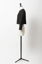 Load image into Gallery viewer, Collarless Short Jacket | Noir