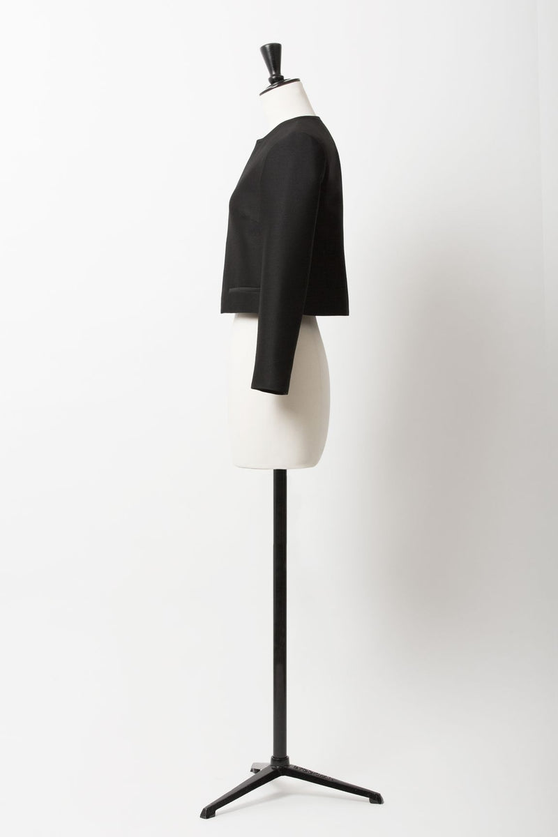 Collarless Short Jacket | Noir – MYLAN ONLINE SHOP