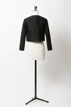 Load image into Gallery viewer, Collarless Short Jacket | Noir