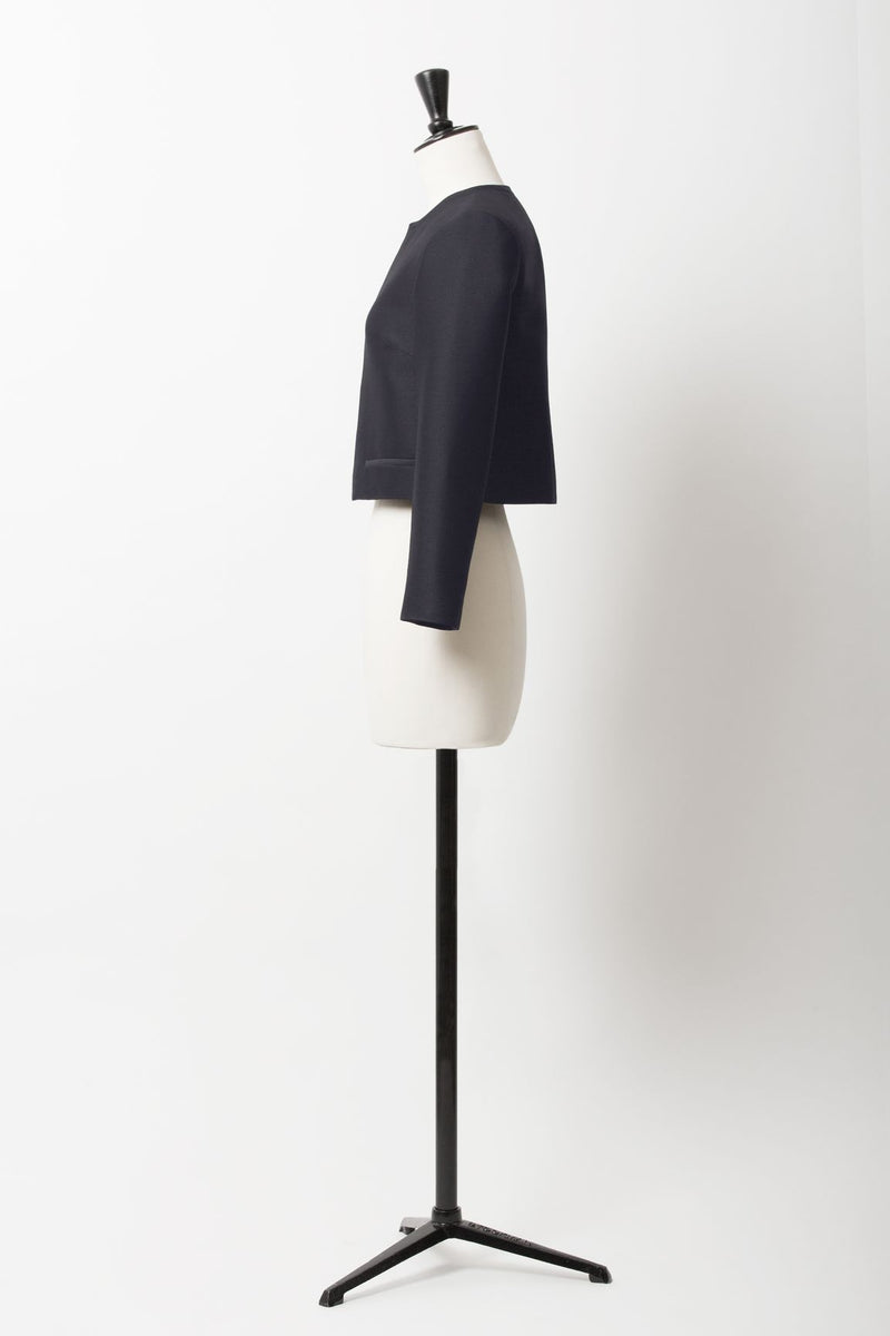 美品 MYLAN Collarless Short Jacket | Noir Collarless Short Jacket | Noir – MYLAN ONLINE SHOP