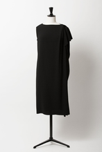 Load image into Gallery viewer, Asymmetry Sleeve Dress | Noir