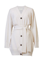画像をギャラリービューアに読み込む, Cashmere Long Knit Cardigan | Shell White