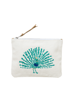 Load image into Gallery viewer, Motif Embrodidery Pouch | Peacock