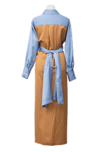 Load image into Gallery viewer, Bi-Color Stripe Shirt Dress | Green