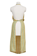 Load image into Gallery viewer, Stripe Linen Apron | Turquoise Purple