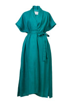 Load image into Gallery viewer, Botanical Dye Gown Dress | Peony Malachite