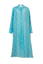 Load image into Gallery viewer, Dot Fringe Shirt Dress | Dot Fringe Sax