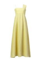 Load image into Gallery viewer, Shine Linen One Shoulder Dress | Citrine