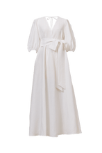 Load image into Gallery viewer, Shine Linen Vneck Maxi Dress | Shell
