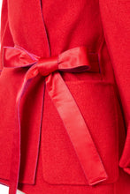 画像をギャラリービューアに読み込む, Recycle Cashmere Volume Sleeve Short Coat | Fuchsia Red