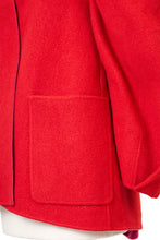 画像をギャラリービューアに読み込む, Recycle Cashmere Volume Sleeve Short Coat | Fuchsia Red