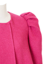 画像をギャラリービューアに読み込む, Recycle Cashmere Volume Sleeve Short Coat | Fuchsia Red