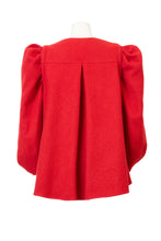 画像をギャラリービューアに読み込む, Recycle Cashmere Volume Sleeve Short Coat | Fuchsia Red