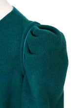 画像をギャラリービューアに読み込む, Recycle Cashmere Volume Sleeve Short Coat | Forest Blue