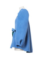 画像をギャラリービューアに読み込む, Recycle Cashmere Volume Sleeve Short Coat | Forest Blue