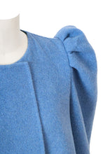 画像をギャラリービューアに読み込む, Recycle Cashmere Volume Sleeve Short Coat | Forest Blue