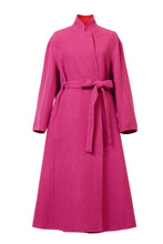画像をギャラリービューアに読み込む, Recycle Cashmere Volume Oversized Coat | Fuchsia Red