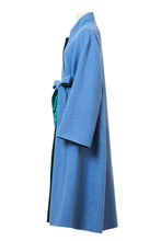 画像をギャラリービューアに読み込む, Recycle Cashmere Volume Oversized Coat | Forest Blue