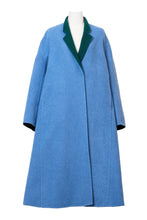 画像をギャラリービューアに読み込む, Recycle Cashmere Volume Oversized Coat | Forest Blue