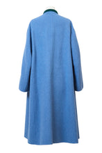 画像をギャラリービューアに読み込む, Recycle Cashmere Volume Oversized Coat | Forest Blue