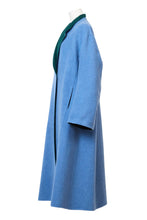 画像をギャラリービューアに読み込む, Recycle Cashmere Volume Oversized Coat | Forest Blue