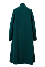 画像をギャラリービューアに読み込む, Recycle Cashmere Volume Oversized Coat | Forest Blue