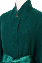 画像をギャラリービューアに読み込む, Recycle Cashmere Volume Oversized Coat | Forest Blue