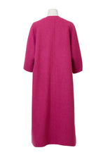 画像をギャラリービューアに読み込む, Recycle Cashmere Belted Gown Coat | Fuchsia Red