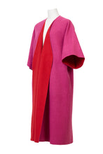画像をギャラリービューアに読み込む, Recycle Cashmere Belted Gown Coat | Fuchsia Red