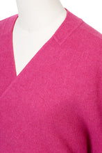 画像をギャラリービューアに読み込む, Recycle Cashmere Belted Gown Coat | Fuchsia Red
