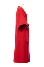 画像をギャラリービューアに読み込む, Recycle Cashmere Belted Gown Coat | Fuchsia Red