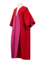 画像をギャラリービューアに読み込む, Recycle Cashmere Belted Gown Coat | Fuchsia Red