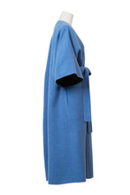 画像をギャラリービューアに読み込む, Recycle Cashmere Belted Gown Coat | Forest Blue