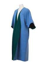 画像をギャラリービューアに読み込む, Recycle Cashmere Belted Gown Coat | Forest Blue