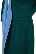 画像をギャラリービューアに読み込む, Recycle Cashmere Belted Gown Coat | Forest Blue