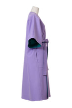 画像をギャラリービューアに読み込む, Cashmere Belted Gown Coat | Lilac/Peacock
