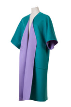 画像をギャラリービューアに読み込む, Cashmere Belted Gown Coat | Lilac/Peacock